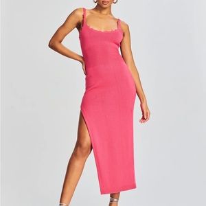 SER.O.YA Gabby maxi dress Neon Coral XS